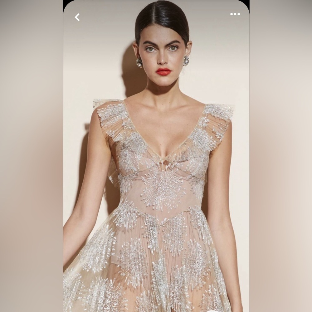 Fleur du Mal Pleated Tulle Gown